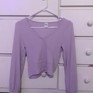 purple hollister shirt